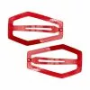 Kreepsville Accessories Coffin Snap Hair Clip Red