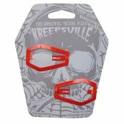 Kreepsville Accessories Coffin Snap Hair Clip Red