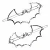 Kreepsville Accessories Bat Outline Hair Clips Pair