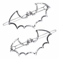 Kreepsville Accessories Bat Outline Hair Clips Pair