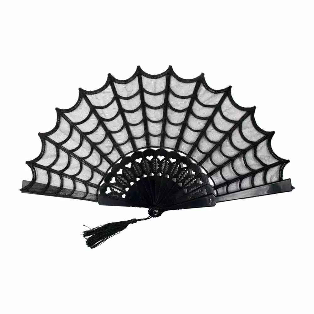 Kreepsville Spiderweb Lace Hand Fan 3 Kreepsville Spiderweb Lace Hand Fan