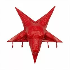Kreepsville 666 Goathead Wall Keyholder Hanger Red Gloss