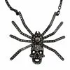 Kreepsville Dia Spider Skull Necklace Clear