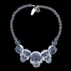 Kreepsville Skull Collection Necklace Crystal Clear