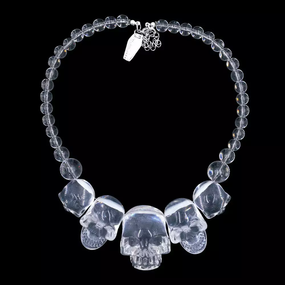 Kreepsville Skull Collection Necklace Crystal Clear 4 Kreepsville Skull Collection Necklace Crystal Clear