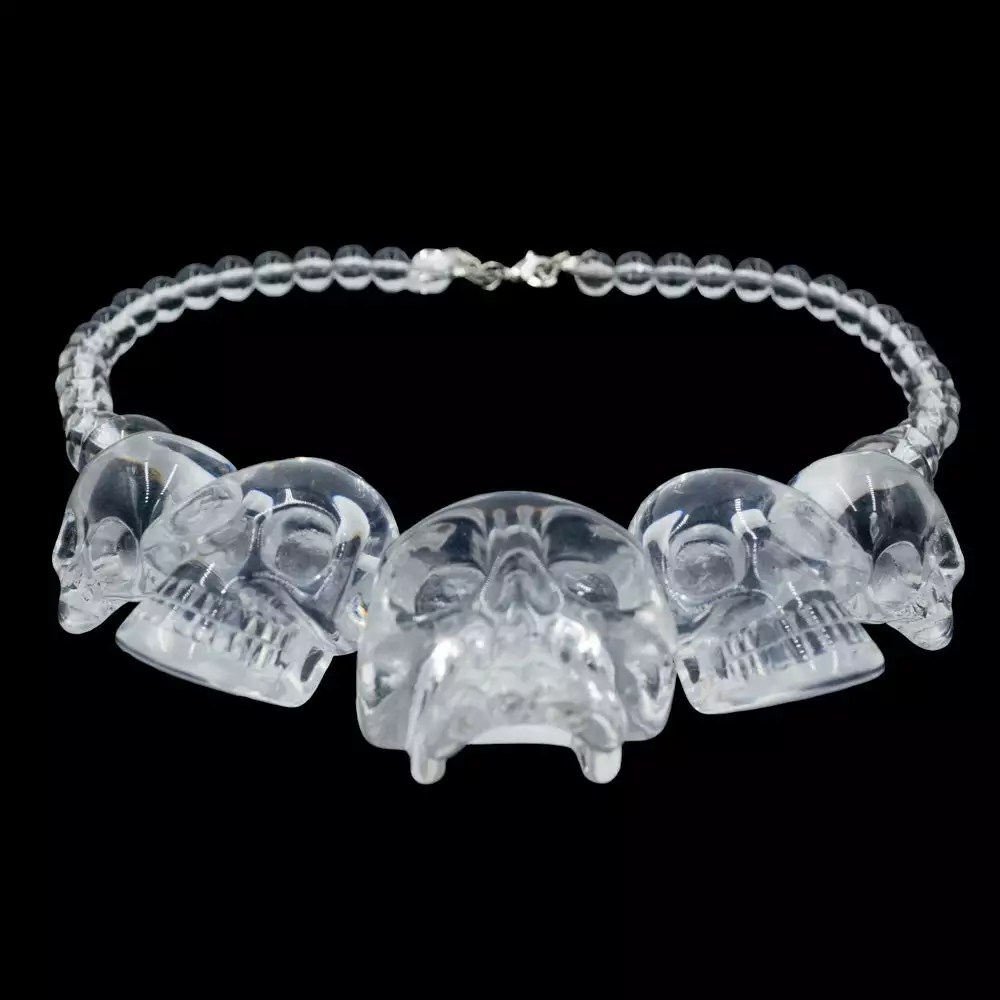 Kreepsville Skull Collection Necklace Crystal Clear 5 Kreepsville Skull Collection Necklace Crystal Clear