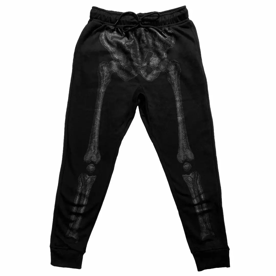 Kreepsville Skeleton Black Bone Jogger Pant Women's 8 Kreepsville Skeleton Black Bone Jogger Pant Women's