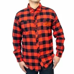 Kreepsville 666 Satanic Circle Red Flannel Shirt Men's