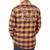 Kreepsville Men's Trick Or Treat Pumpkin Orange Flannel Shirt