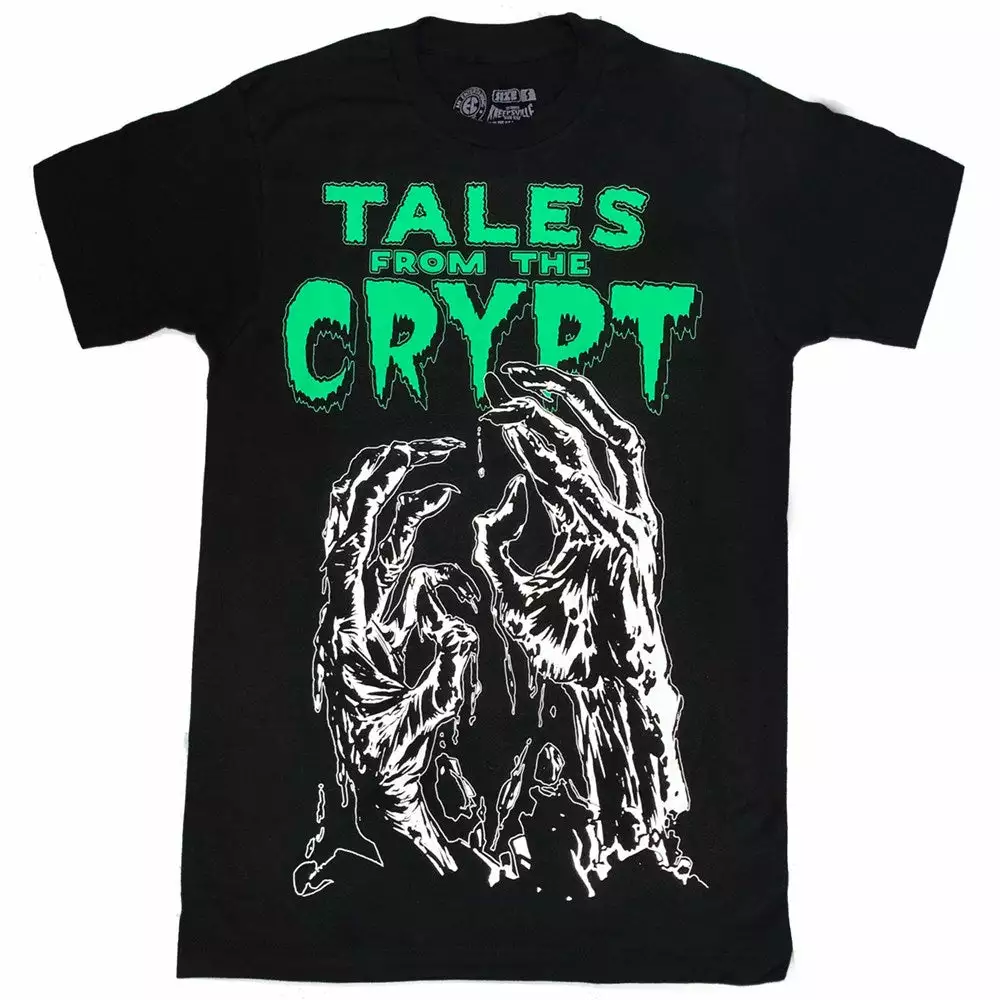 EC Comics Tales From The Crypt Glow Hands Tshirt Men's 5 EC Comics Tales From The Crypt Glow Hands Tshirt Men's