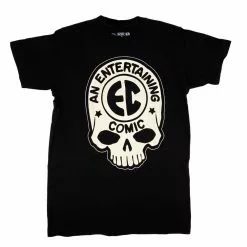 EC Comics Skull Logo White Tshirt Men's