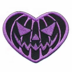 Kreepsville Pumpkin Heart Purple Patch Accessories