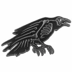 Kreepsville Skelli Bones Raven Patch Accessories