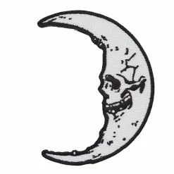 Kreepsville Accessories Skull Crescent Moon Patch