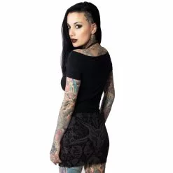 Kreepsville 666 Women's Goat Head Mini Skirt Grey 7 Kreepsville 666 Women's Goat Head Mini Skirt Grey
