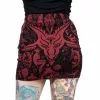 Kreepsville 666 Goathead Mini Skirt Red 2 Kreepsville 666 Goathead Mini Skirt Red