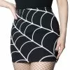 Kreepsville Spiderweb Mini Skirt White